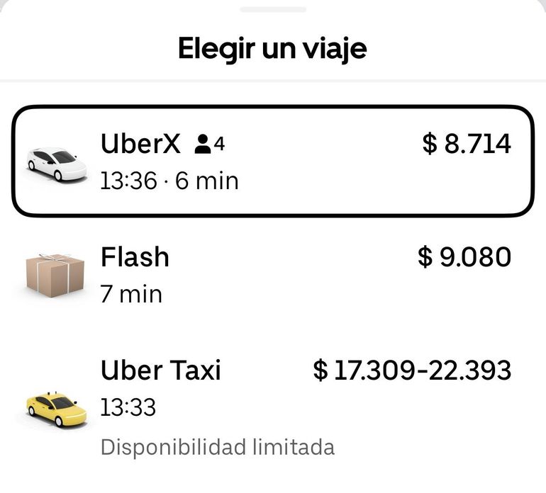 El costo del Uber (ilegal) disponible en las aplicaciones. Es de una distancia de 15 kilómetros. El costo del Uber (ilegal) disponible en las aplicaciones. Es de una distancia de 15 kilómetros.