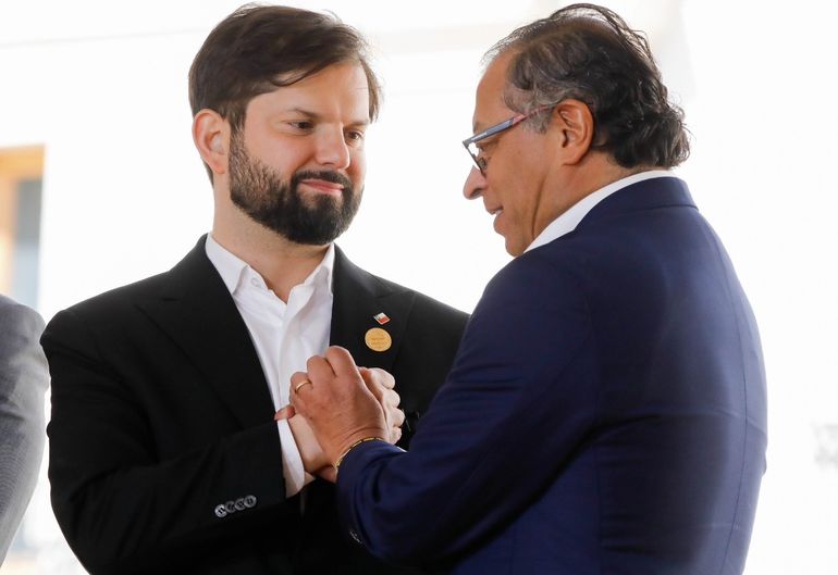 Gabriel Boric y Gustavo Petro hace un año, cuando había mejores relaciones entre ambos mandatarios. Gabriel Boric y Gustavo Petro hace un año, cuando había mejores relaciones entre ambos mandatarios.