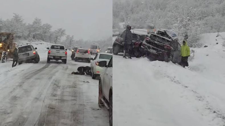 ¡Un peligro! La caótica escena que quedó grabada en una ruta de la cordillera, en medio del temporal de nieve | LM Neuquen ¡Un peligro! La caótica escena que quedó grabada en una ruta de la cordillera, en medio del temporal de nieve