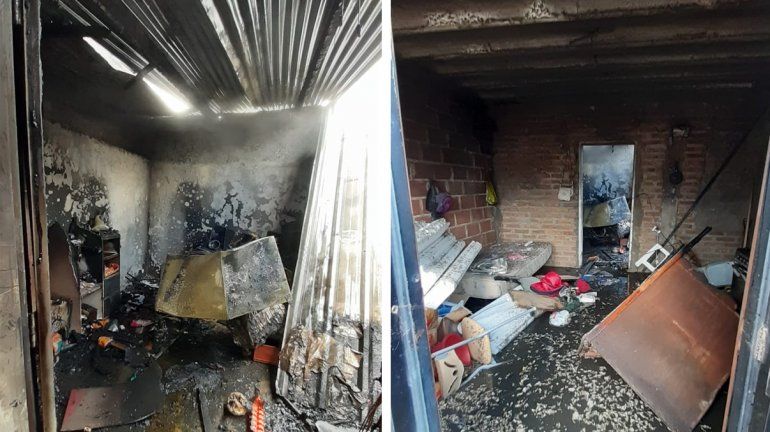 Por un cortocircuito, una familia perdió todo en un incendio