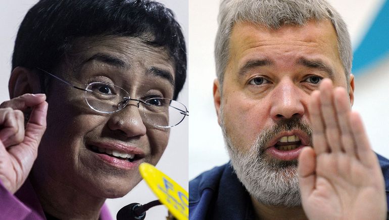 Los periodistas Maria Ressa, de Filipinas, y Dimitri Muratov, de Rusia, se llevaron el Nobel de la Paz.