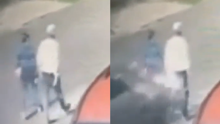 Un auto la atropelló mientras caminaba, voló por el aire y sobrevivió