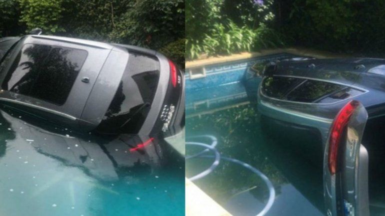 Video viral: cayó con camioneta Audi Q5 a la pileta del country