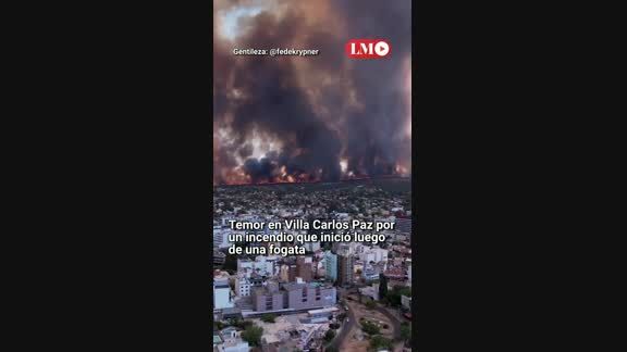 Desde el aire: el impactante incendio en Córdoba