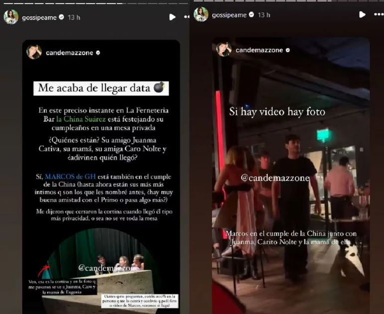 Las pruebas del encuentro de la China Suárez y Marcos Las pruebas del encuentro de la China Suárez y Marcos