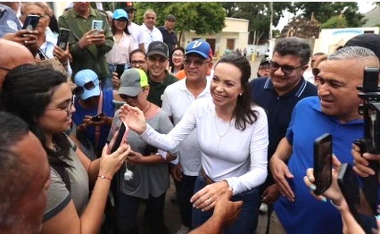 Fervor popular por María Corina Machado.