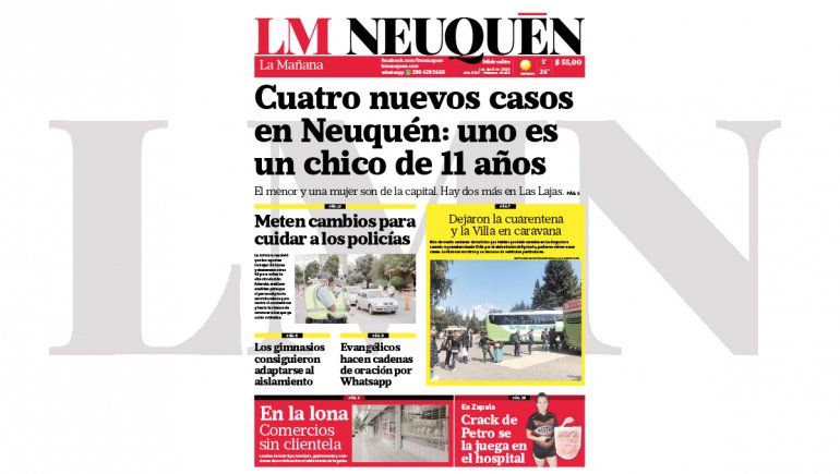 La edición impresa de LM Neuquén de hoy
