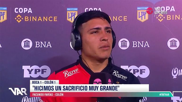 Farías se refirió a los insultos que recibió en la Bombonera