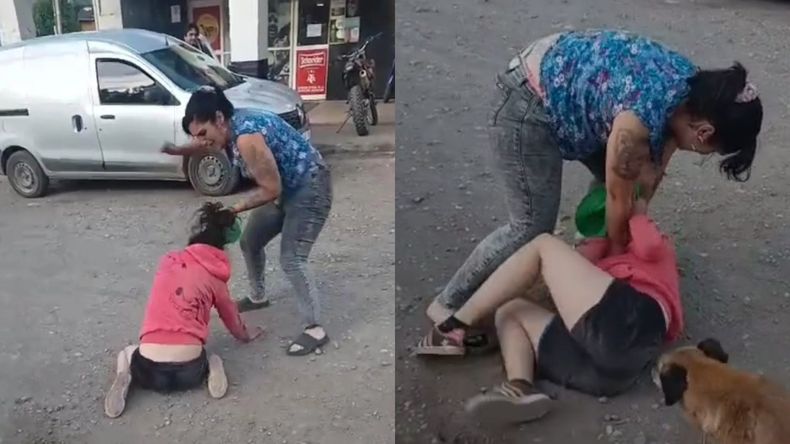 Video: feroz golpiza a una mujer en plena calle por un supuesto robo | LM Neuquen Video: feroz golpiza a una mujer en plena calle por un supuesto robo