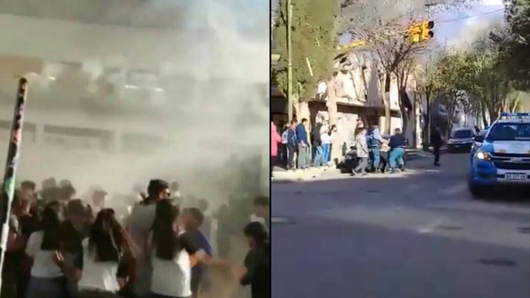 Día del estudiante: empezó como una guerra de bombitas de agua y terminó a los piedrazos