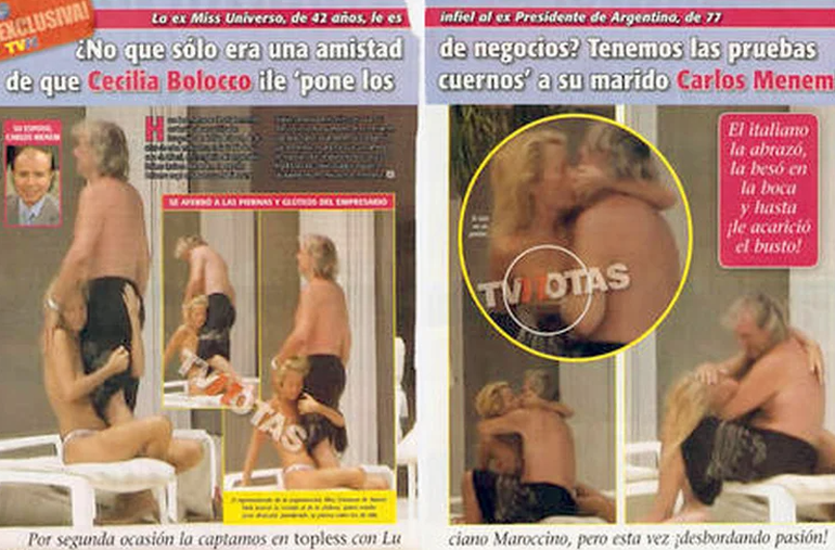 Las fotos a las que se refiere Marcelo Open, de Bolocco con