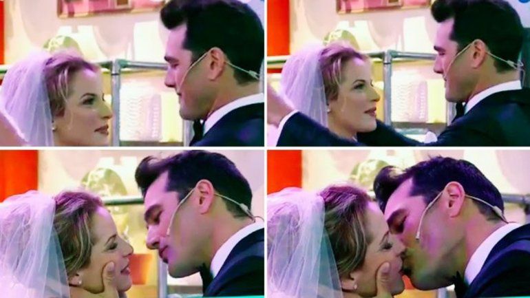 La conductora y el modelo recrearon una falsa boda que dio que hablar.