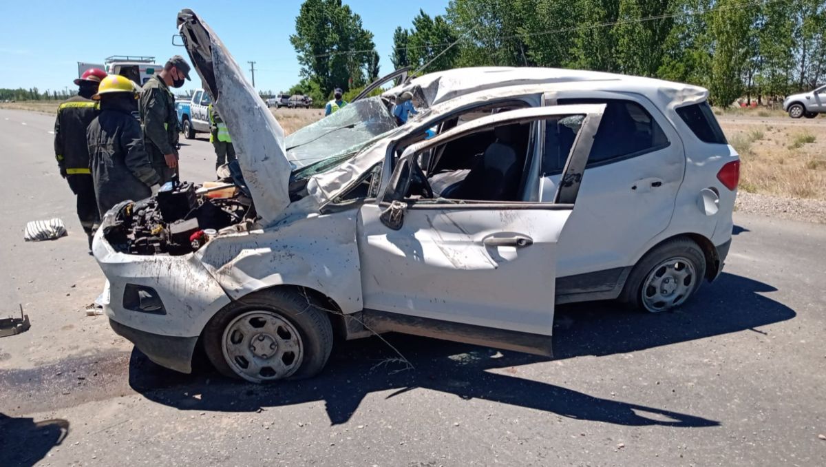 Vuelco en Arroyito: se distrajo