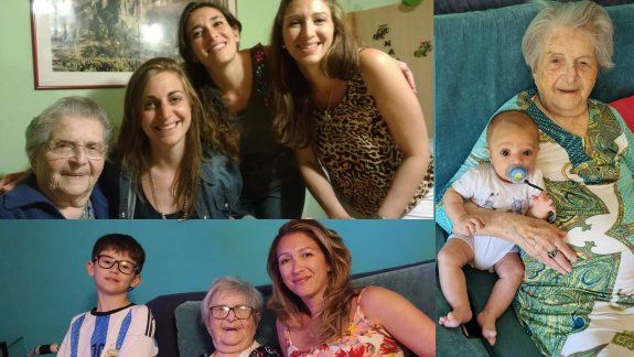 La abuela Beatriz, junto a algunos de integrantes de su enorme familia.
