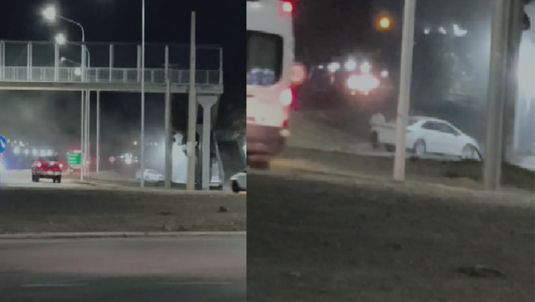 Se negó al alcoholemia tras perder el control en la Ruta 7 y terminar en la colectora