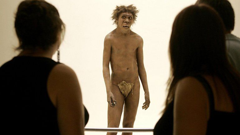 Reproducción de un hombre de Neandertal