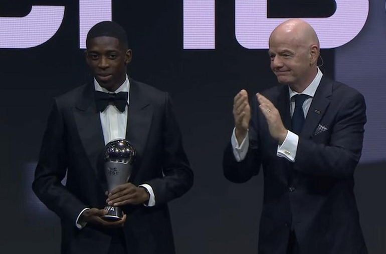 Ousmane Dembélé fue elegido por la FIFA como el mejor jugador del mundo