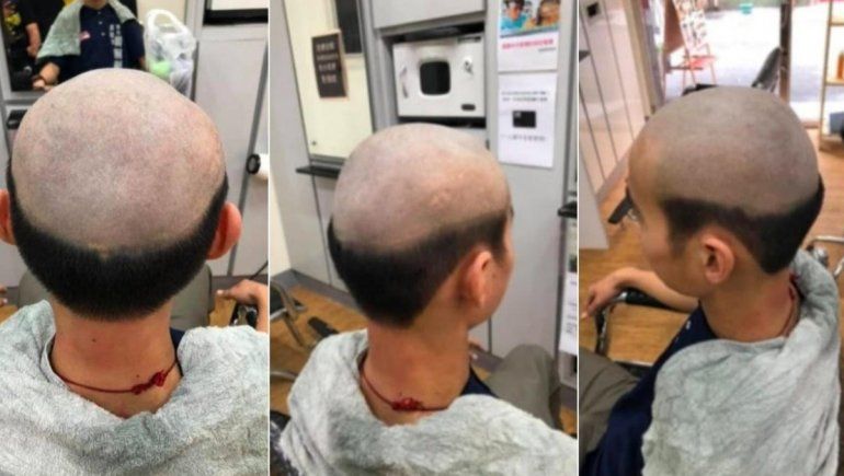 Viral: le cortó mal el cabello a su hijo para evitar que salga de casa.