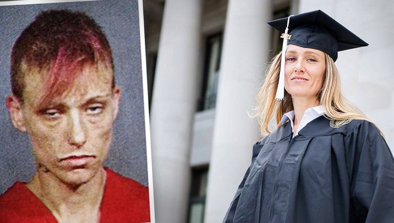 De muy adicta a la heroína a graduada universitaria