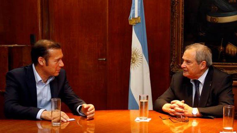 El gobernador Omar Gutiérrez y el ministro Jorge Lemus.&nbsp;