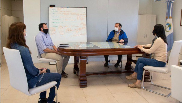 Gutiérrez y Peve reunidos con Ramella y la saliente Echauri durante la pandemia