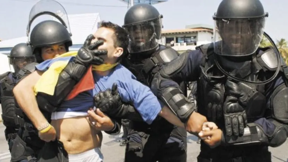Detención de manifestantes en Venezuela.&nbsp;
