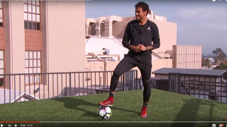 Mirá el desafío que enfrentó Neymar en la tevé de Estados Unidos