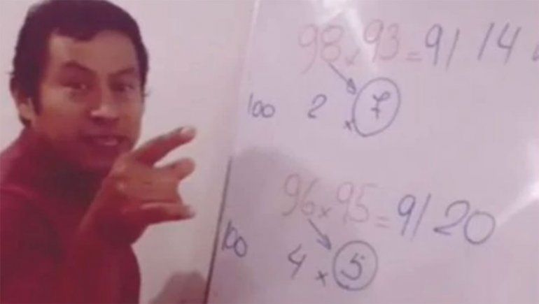 Un profesor sorprende a todos con truco para multiplicar números de dos cifras
