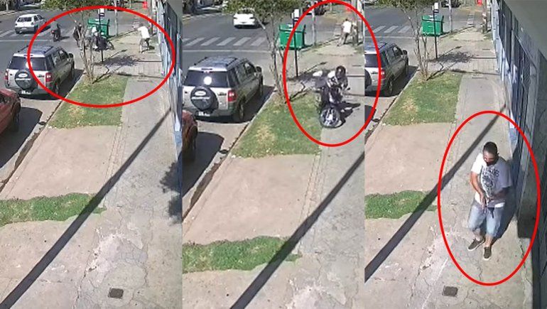Video: en un intento de asalto, un policía de civil mató a un motochorro