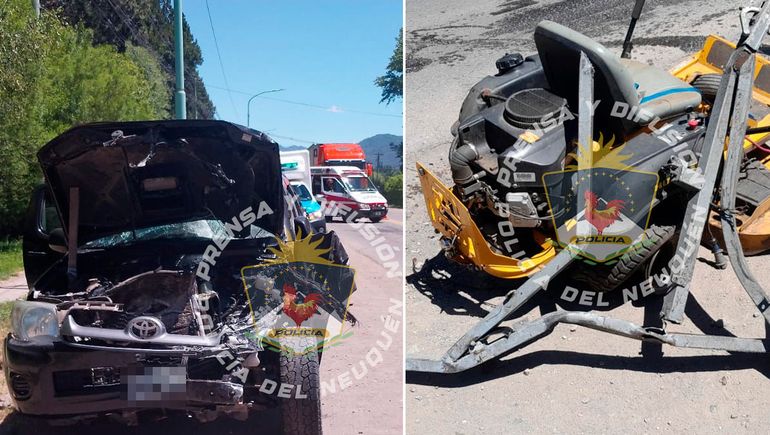 El choque fue a pocos kilómetros del acceso de San Martín de los Andes.