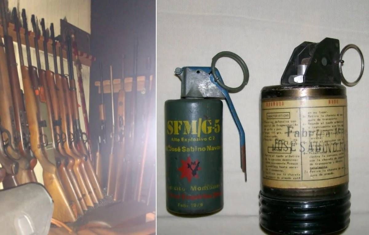Impactante: fueron a apagar un incendio y encontraron un arsenal de armas