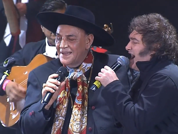 Javier Milei y el Chaqueño Palavecino en Jesús María