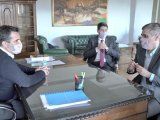 El secretario de Energía de la Nación, Darío Martínez, junto al CEO de YPF, Sergio Affronti, y el presidente de la petrolera estatal, Pablo González.