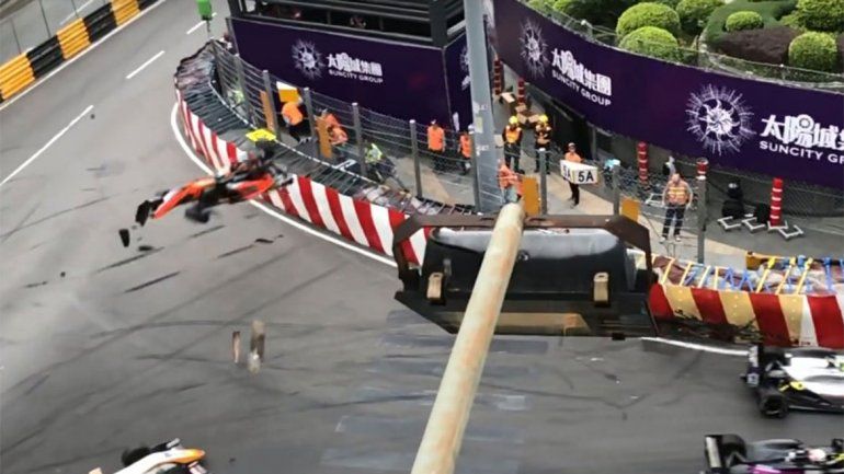 El impresionante choque de la Fórmula 3 a 200 km/h que provocó cinco heridos