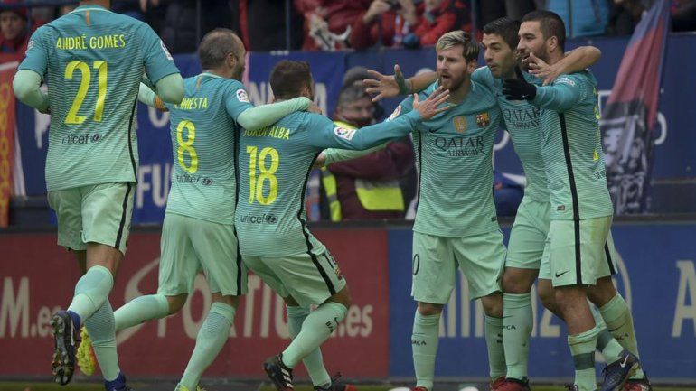 El Barça ganó con dos goles de Messi, que es el goleador de la liga