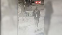 video: un joven tiro dos bombas molotov contra un domicilio en la madrugada