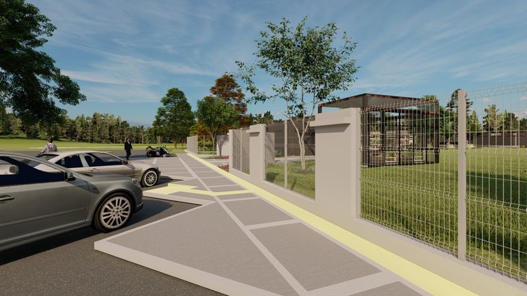 Sector de estacionamiento. Sector de estacionamiento.