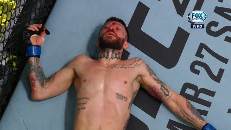 En su debut en la UFC, al Pitbull Rojo lo noquearon y le dejaron la cara desfigurada