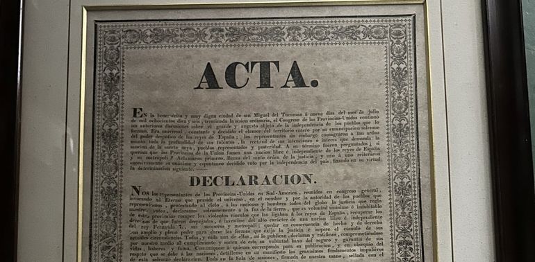 La Aduana recuperó un impreso original de la declaración de Independencia