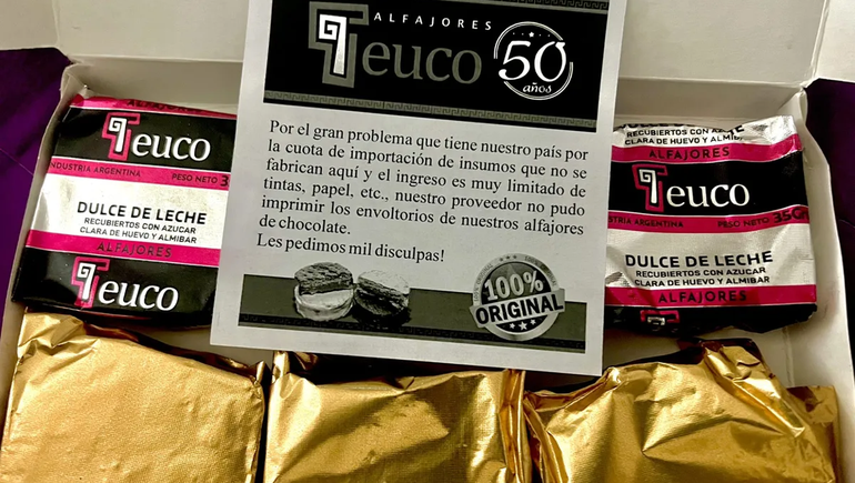 La explicación de una fábrica de alfajores ante la falta de insumos importados