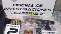 En Centenario, se logró secuestrar una pistola de nueve milímetros y más de 40 proyectiles.