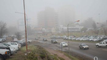 Niebla en el alto de la ciudad.