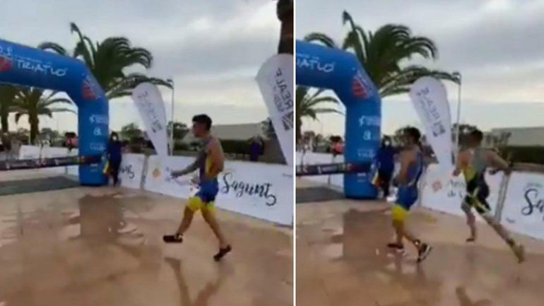 Video: Atleta argentino festejó antes de tiempo ¡y lo pasaron!
