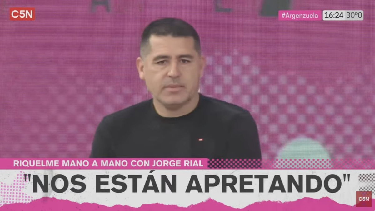 Juan Román Riquelme estuvo en Argenzuela, el programa que Jorge Rial tiene en C5N.&nbsp;