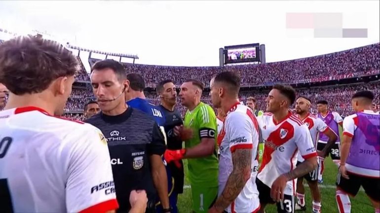 Lema y Armani enfrentados tras finalizar el River - Boca Lema y Armani enfrentados tras finalizar el River - Boca