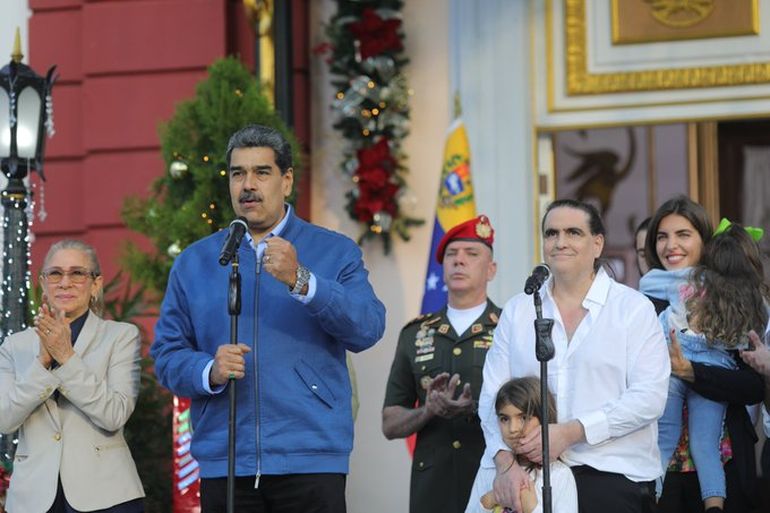 El presidente venezolano, Nicolás Maduro, en un acto junto a Alex Saab. El presidente venezolano, Nicolás Maduro, en un acto junto a Alex Saab.