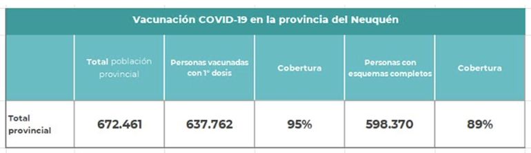 Fuente: Ministerio de Salud de Neuquén.