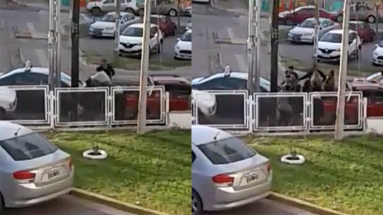 La entrada del ADOS se convirtió en un ring entre taxistas y pacientes