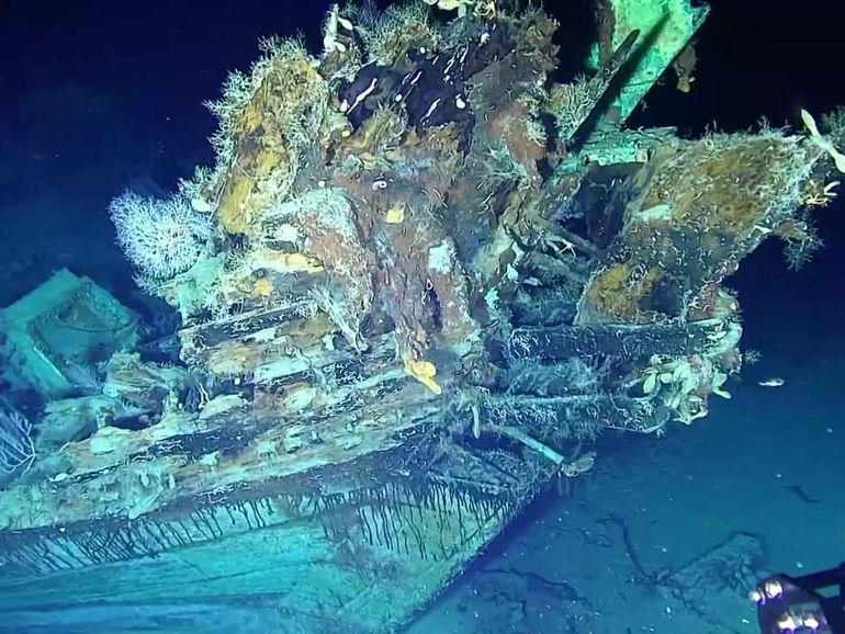 Restos del galeón San José, en una imagen tomada por la Armada colombiana. Restos del galeón San José, en una imagen tomada por la Armada colombiana.