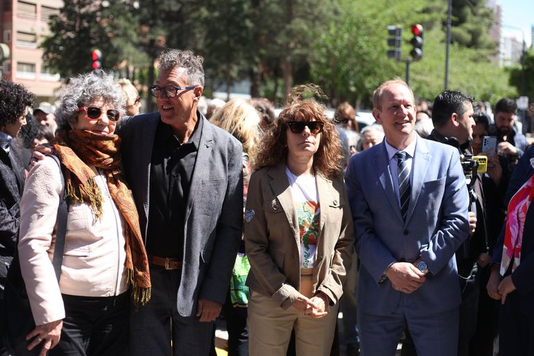Autoridades, durante la presentación de la restauración del mural Autoridades, durante la presentación de la restauración del mural